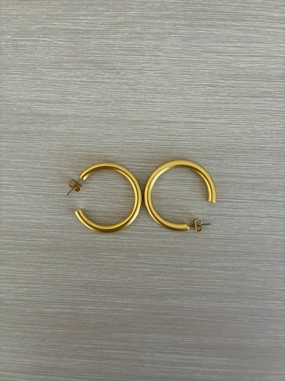Large Gold-Tone Chunky Hoop Earrings